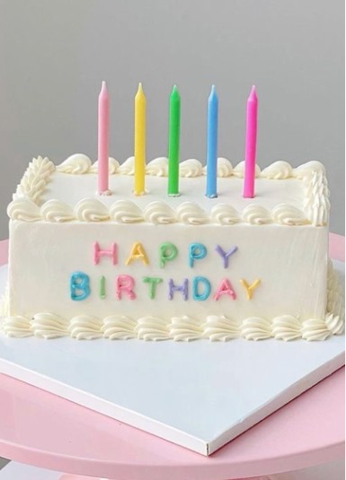 Torta de cumpleaños con velas